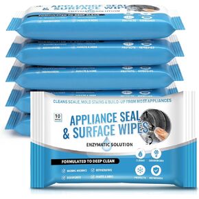 6 Pack 60 Pcs Home Appliance Surface Cleaner Wipes Heavy Duty Wipes for Cleaning Front Loading Washing Machine, Dryer Stainless Steel Refrigerator, Glass Cooktop, Microwave, Dishwasher, Counter in Saudi Arabia