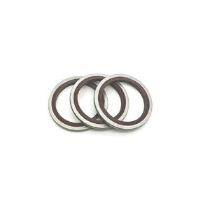M5 ~ M60mm Stainless Steel+NBR/FKM Sealing Combination Gasket - Automotive Engine & Industrial Pipe Heat-Resistant ​(SUS 316 NBR Black,ID 10MM_1 PCS) in Kuwait