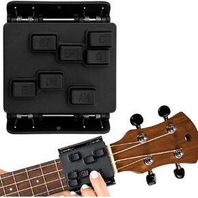 Ukulele Chord Presser Practice Tool for Beginners, Assisted Learning Trainer Aid, Easy Press Kit Attachment Eliminates Finger Pain for 23 Inches and 26 Inches Ukulele in Kuwait