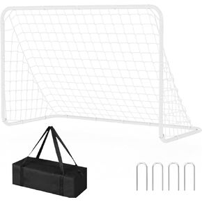 أهداف كرة قدم مقاس 6 × 4 أقدام للفناء الخلفي، شبكة كرة قدم بإطار فولاذي مع 4 أوتاد أرضية، هدف كرة قدم محمول، إعداد سهل للتدريب واللعب التنافسي in Kuwait