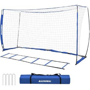 Soccer Goal,Soccer Net,Soccer Goals for Backyard,with Bow Frame,Collapsible Metal Base and Agility Ladder in Kuwait