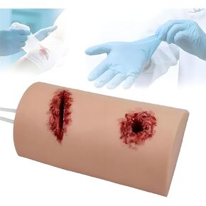 Wound Packing Trainer, Simulates Wound Kit, Realistic Appearance Design and Simulate Human Skin First Aid Training, Adjustable Wearable Design and Reusability, for Military First Aid, School in Kuwait