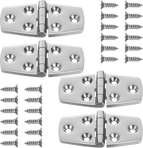 4pcs 316 Stainless Steel Hinges, Heavy Duty Gate Hinges for Wooden Fences Barn Door Hinges, Small Hinge Metal for Wood Outdoor,Pack of 4 in Saudi Arabia