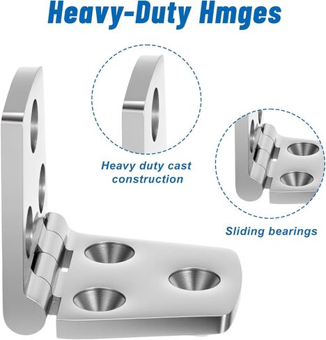 4pcs 316 Stainless Steel Hinges, Heavy Duty Gate Hinges for Wooden Fences Barn Door Hinges, Small Hinge Metal for Wood Outdoor,Pack of 4 in Saudi Arabia