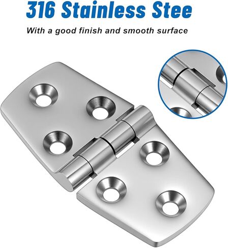 4pcs 316 Stainless Steel Hinges, Heavy Duty Gate Hinges for Wooden Fences Barn Door Hinges, Small Hinge Metal for Wood Outdoor,Pack of 4 in Saudi Arabia