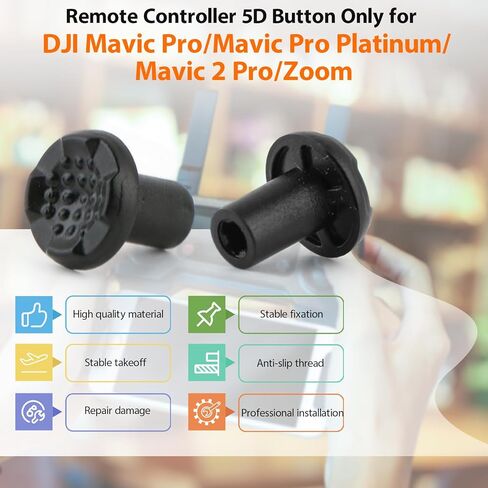 قطعتان لجهاز التحكم عن بعد DJI Mavic Pro، غطاء زر 5D لـ Mavic Pro Platinum/Mavic 2 Pro/Zoom، زر الإبهام، عصا التحكم الرئيسية، قطع غيار ملحقات الطائرة بدون طيار مع أدوات إصلاح in Saudi Arabia