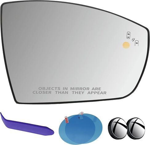 EAP DRIVER Side Mirror Glass متوافق مع Ford C-Max 2013-2018 ، Escape 2013-2016 ، EcoSport 2018-2022 ، تسخينه بدون تعتيم CJ5Z17K707F CJ5Z17K707G GN1Z17K707H GN1Z17K707A FO13324158 in Kuwait