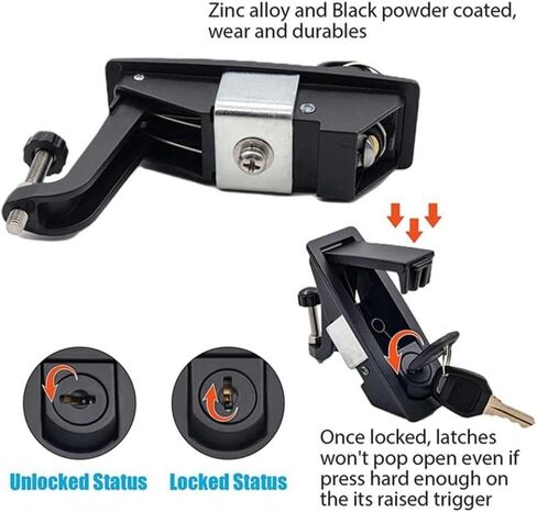 10PCS Adjustable Compression Latch Flush Lever Lock Compatible with Marine RV Car Door 1-5mm Thickness Hand Lock Lever Latches in Saudi Arabia