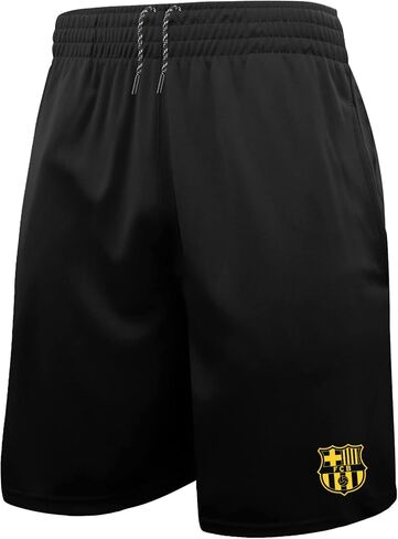 Icon Sports Men's Compatible with FC Barcelona Officially Licensed Poly Soccer Shorts -05 in Saudi Arabia