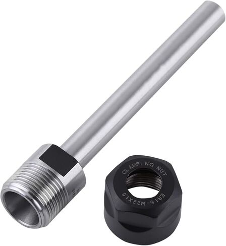 Fafeicy C12 ER16 100L Collet Chuck Holder, Straight Shank CNC Milling Tool Extension Lathe Rod, with Nut for Milling Machine in Kuwait