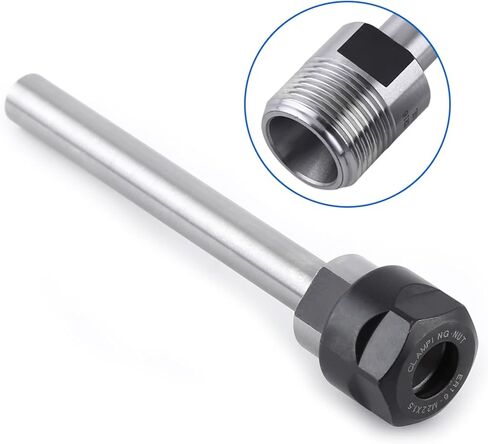 Fafeicy C12 ER16 100L Collet Chuck Holder, Straight Shank CNC Milling Tool Extension Lathe Rod, with Nut for Milling Machine in Kuwait