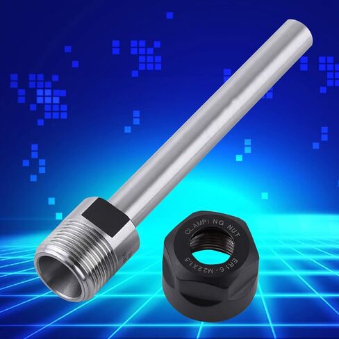 Collet Chuck Holder CNC Milling Tool, C12‑ER16‑100L Straight Shank - High Hardness Metal, Precision Ground for Stability, Deep Processing Use in Saudi Arabia