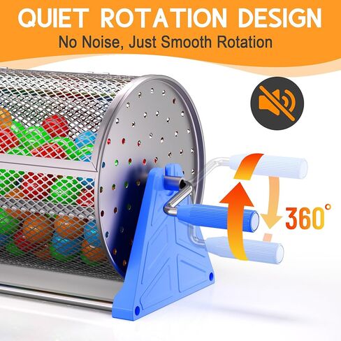 طبلة السحب، 19 × 12 بوصة مع قاعدة ترايبود قابلة للفصل، تحمل 8000 تذكرة أو 250 كرة بينج بونج، تذكرة يانصيب محمولة متينة/طبل دوار للكرة للألعاب والمناسبات والحفلات in Kuwait