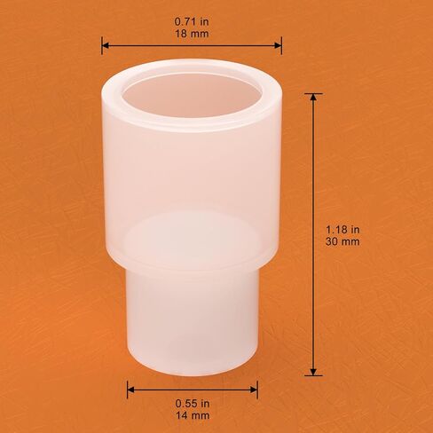 XCD Threaded Silicone Stoppers, 10 Packs, Natural Silicone Septum, Compatible with 14/20 Outer Joint, Sleeve-Type Laboratory Glassware, 14# in Saudi Arabia