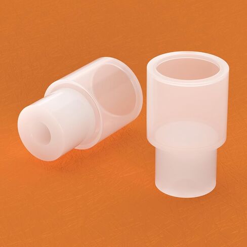 XCD Threaded Silicone Stoppers, 10 Packs, Natural Silicone Septum, Compatible with 14/20 Outer Joint, Sleeve-Type Laboratory Glassware, 14# in Saudi Arabia