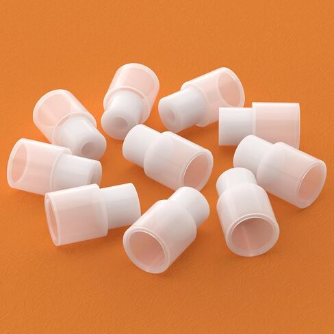 XCD Threaded Silicone Stoppers, 10 Packs, Natural Silicone Septum, Compatible with 14/20 Outer Joint, Sleeve-Type Laboratory Glassware, 14# in Saudi Arabia