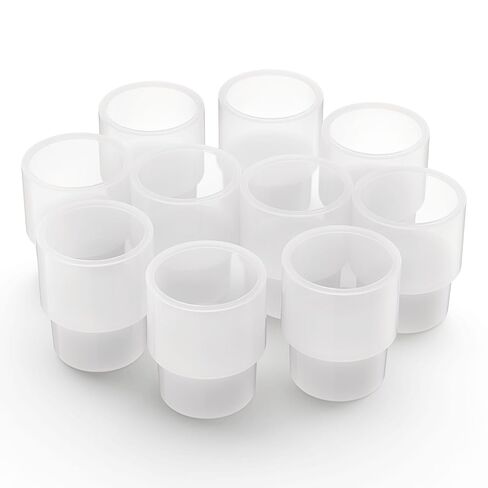 XCD Threaded Silicone Stoppers, 10 Packs, Natural Silicone Septum, Compatible with 14/20 Outer Joint, Sleeve-Type Laboratory Glassware, 14# in Saudi Arabia