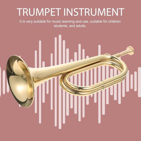 BESTYASH Copper Bugle Trumpet for Beginners Military Bugle Brass Instrument 1pcs Suitable for Orchestra Marching Band and Scouts in Saudi Arabia