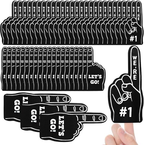 50 Pieces Mini Foam Fingers, We're #1 Sports Fan Cheer Gear, Ideal for Baseball Party Favors and Cheerleading Events Basketball Football Soccer Game Day Supplies(Green) in Kuwait
