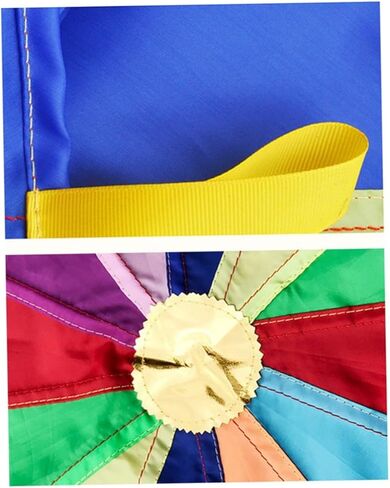 UPKOCH Play Rainbow Parachute for Outdoor Activities Diameter for Group Exercise for Kindergarten Birthday Parties and Picnics Durable and Sturdy Design Colors in Saudi Arabia