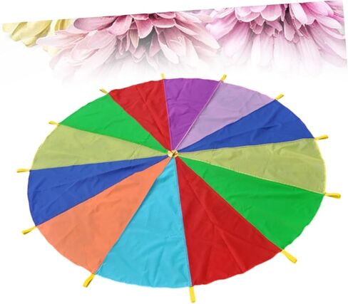UPKOCH Play Rainbow Parachute for Outdoor Activities Diameter for Group Exercise for Kindergarten Birthday Parties and Picnics Durable and Sturdy Design Colors in Saudi Arabia
