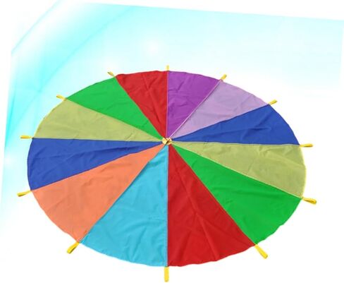 UPKOCH Play Rainbow Parachute for Outdoor Activities Diameter for Group Exercise for Kindergarten Birthday Parties and Picnics Durable and Sturdy Design Colors in Saudi Arabia