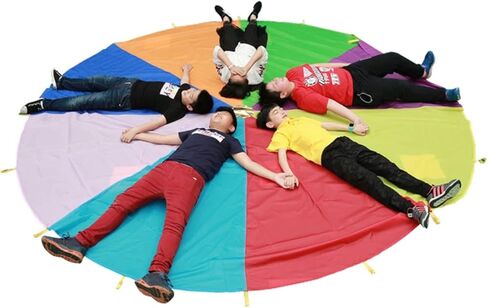 UPKOCH Play Rainbow Parachute for Outdoor Activities Diameter for Group Exercise for Kindergarten Birthday Parties and Picnics Durable and Sturdy Design Colors in Saudi Arabia