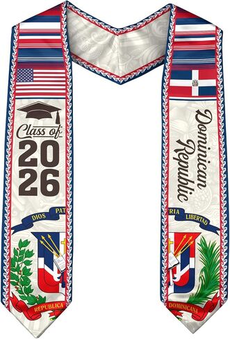 CHIARA CONTI11 Stoles For Graduation 2025 Dominican Graduation Sash Class Of 2025, Graduation Dominican Flag Stole in Kuwait