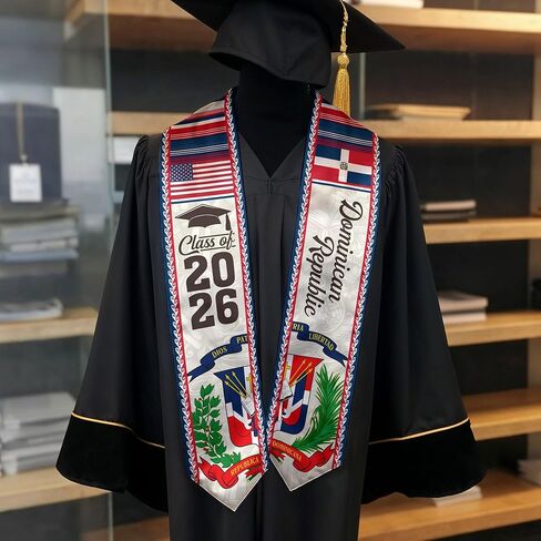 CHIARA CONTI11 Stoles For Graduation 2025 Dominican Graduation Sash Class Of 2025, Graduation Dominican Flag Stole in Kuwait