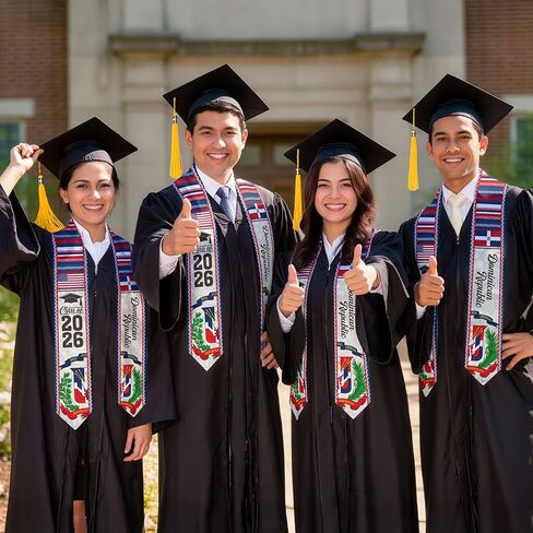 CHIARA CONTI11 Stoles For Graduation 2025 Dominican Graduation Sash Class Of 2025, Graduation Dominican Flag Stole in Kuwait