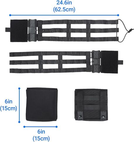MGFLASHFORCE Quick Release Cummerbund Molle with 2 Side Pouches for Tactical Airsoft Vest in Kuwait