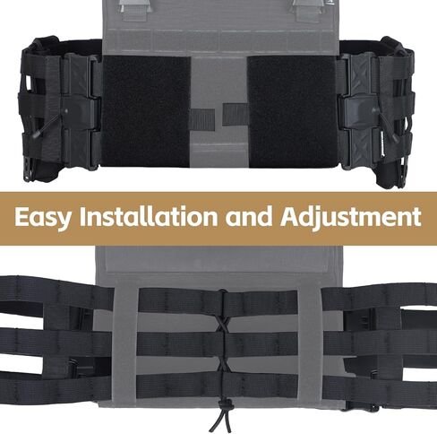 MGFLASHFORCE Quick Release Cummerbund Molle with 2 Side Pouches for Tactical Airsoft Vest in Kuwait