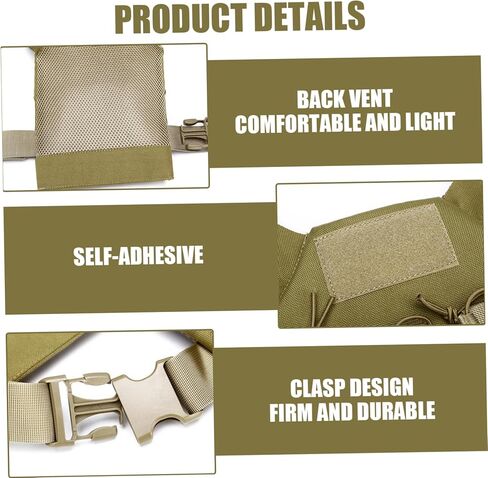 Kids Vest, Waterproof & Wear-Resistant Nylon Vest with Adjustable Belt One Size Airsoft Kids Costume with Hidden Pocket for Outdoor Hunting Training, Khaki, sports in Kuwait