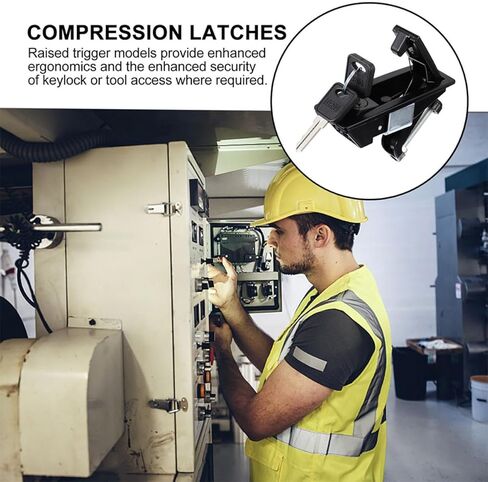 Zinc Alloy Compression Latch Lock with Adjustable Flush Lever and Raised Trigger Wear-Resistant Toolbox Cabinet Lock for Recreational Vehicles Caravans and Industrial Equipment in Saudi Arabia