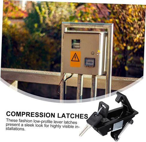 Zerodeko Zinc Alloy Compression Toolbox Latch Lock Keyed Raised Trigger Flush Hand Operated Machinery Box Lock for Trailers Campers Caravans in Saudi Arabia