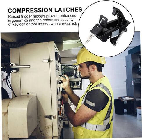 Zerodeko Zinc Alloy Compression Toolbox Latch Lock Keyed Raised Trigger Flush Hand Operated Machinery Box Lock for Trailers Campers Caravans in Saudi Arabia