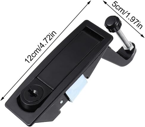 jojofuny Zinc Alloy Compression Latch Lock for Toolbox Cabinet Door with Flush Lever Anti-Theft Industrial Cabinet Lock for Camper Van Caravan Trailer Black Keyed in Saudi Arabia