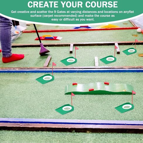 6 Pcs Golf Putting Practice Cup Hole Training Aids, Golf Putting Cups with Flags, Golfs Accessories Training Putters with Plastic Flag for Adult Green Office Garage Yard Indoor Outdoor Practice in Saudi Arabia