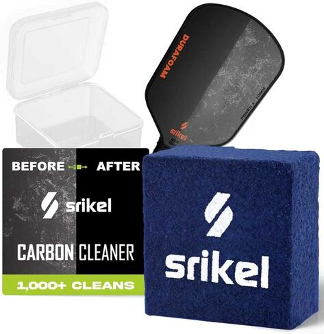 Pickleball – Paddle Cleaner Eraser with Carrying Storage Case, Premium Carbon Fiber Pickle Ball Racket Cleaner, Fast & Easy Rubber Eraser Removes Ball Residue, Dirt & Scratches in Saudi Arabia