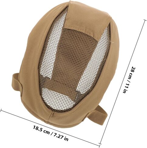 Luxshiny Full Steel Mesh Fencing Outdoor Protective Breathable Guard for Field Games Mud Color in Saudi Arabia