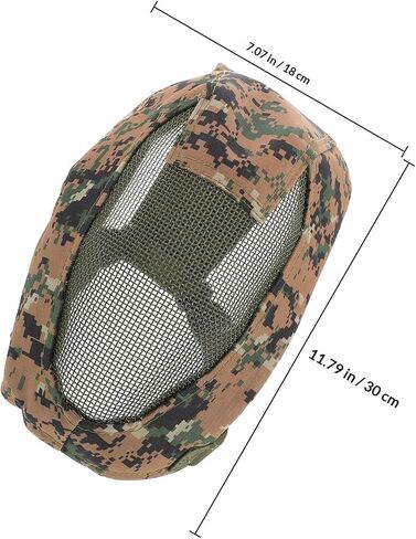 PRETYZOOM Full Face Fencing Mask Breathable Steel Mesh Protective Gear for Game Hunting and Training with Sturdy Coverage for Sports and Outdoor Use in Kuwait