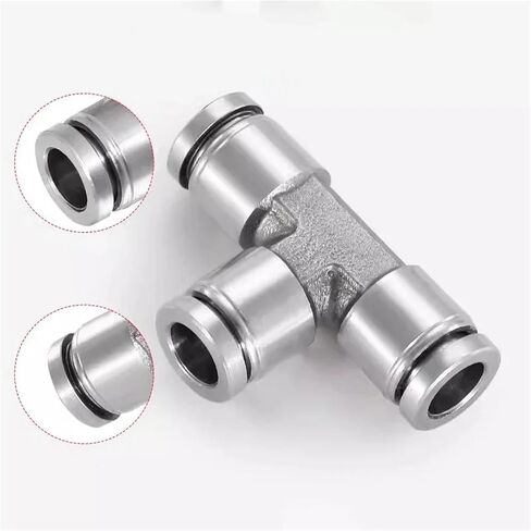 304 Stainless Steel Hose Connectors Pneumatic Air Fittings PE 6mm 8mm 10mm Quick Release Pipe Fitting Accessories 1Pcs(8mm) in Saudi Arabia