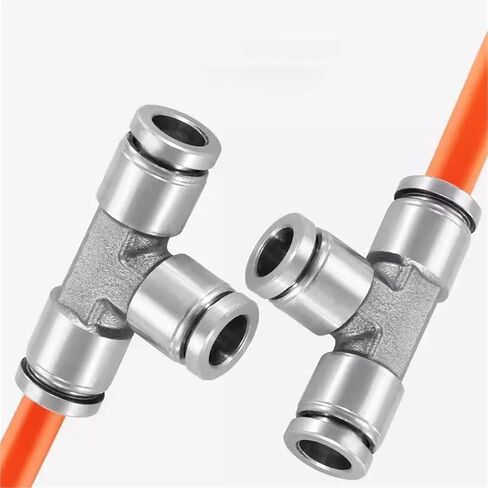 304 Stainless Steel Hose Connectors Pneumatic Air Fittings PE 6mm 8mm 10mm Quick Release Pipe Fitting Accessories 1Pcs(8mm) in Saudi Arabia