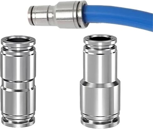 10Pcs 304 Stainless Steel PU PG Pneumatic Quick Connector For Air Pipe Connection (4mm-16mm) Straight Reducing Element(PU-8) in Saudi Arabia