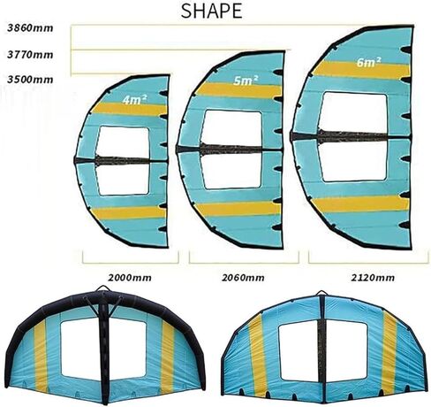 Inflatable Hydrofoil Board,Handheld Surf Sail,Inflatable Surfing Wing,Kitesurfing Wing Windsurfing with Window,for Water Sports Kiteboard Surf,5m³ in Kuwait