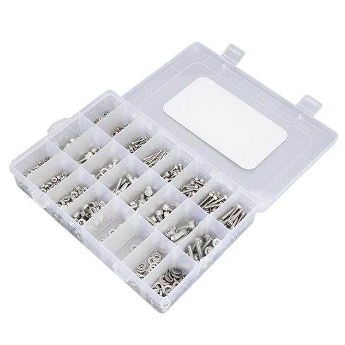 880PCS Stainless Steel Screw Assortment Kit Hex Head Bolts Nuts Flat Washers Boxed for DIY Projects,304 Stainless Steel in Saudi Arabia