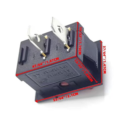 مفتاح الروك KCD1 2 دبوس 2 موضع 10A125V 6A250V تشغيل/إيقاف مناسب لأنواع مختلفة من الأجهزة المنزلية التلقائية DIY التحكم في الطاقة أداة كهربائية جزازات العشب منفاخ الثلج حديقة المعدات الإلكترونية العامة in Kuwait