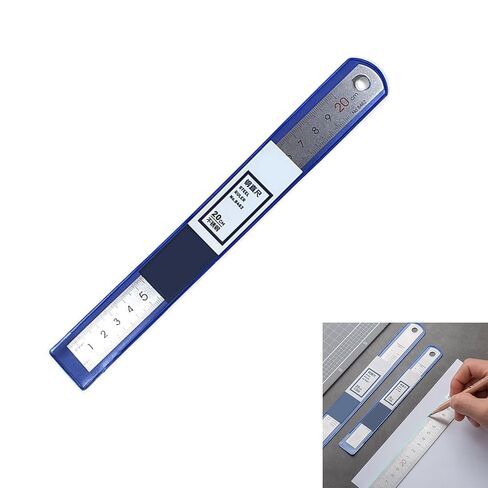 15/20 / 30cm Stainless Steel Ruler with Scale Metal Straight Measuring Tool for Engineering Teaching Stainless Steel in Saudi Arabia