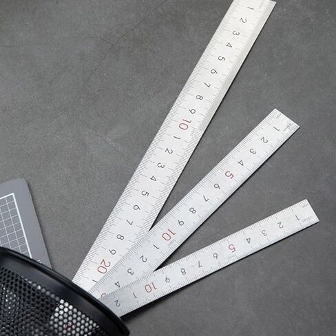 15/20 / 30cm Stainless Steel Ruler with Scale Metal Straight Measuring Tool for Engineering Teaching Stainless Steel in Saudi Arabia