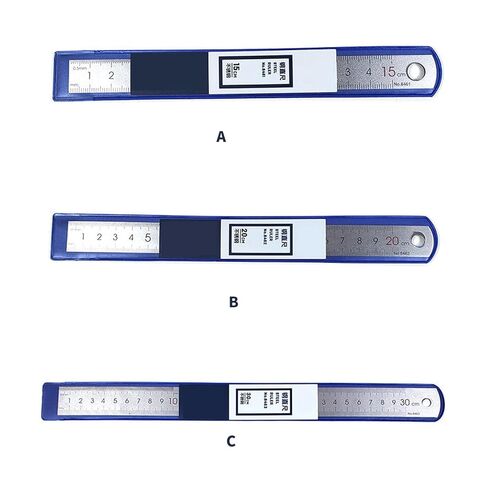 15/20 / 30cm Stainless Steel Ruler with Scale Metal Straight Measuring Tool for Engineering Teaching Stainless Steel in Saudi Arabia
